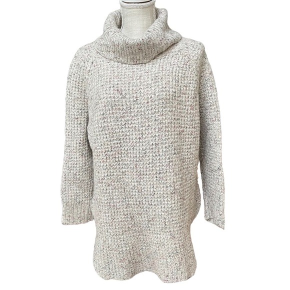 Free People Sweaters - Free People Dylan Twee Wool Blend High Low Pullover Turtleneck Sweater Size M